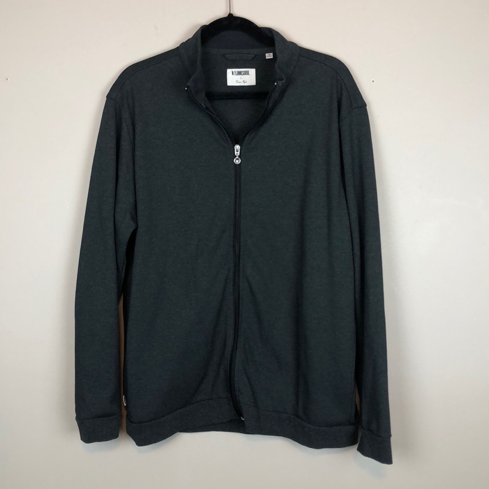 Linksoul Gray Zip Up Golf Jacket w Pockets